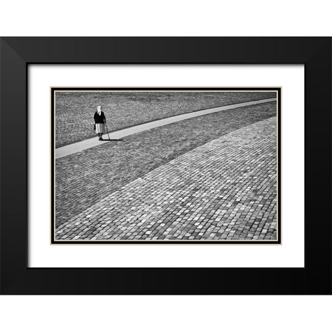 Way Of Life Black Modern Wood Framed Art Print with Double Matting by Balenzategui, Kike