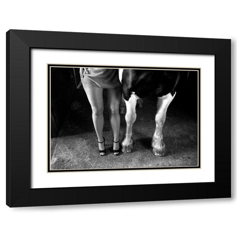 To Cool Ones Heels Black Modern Wood Framed Art Print with Double Matting by Repelnig, Hans