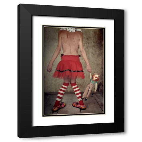 No Title :) Black Modern Wood Framed Art Print with Double Matting by Vanhercke, Monika