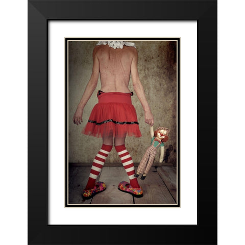 No Title :) Black Modern Wood Framed Art Print with Double Matting by Vanhercke, Monika