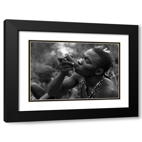 This Is The Beginning Of The End Black Modern Wood Framed Art Print with Double Matting by Eichelberg, Amnon
