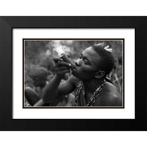 This Is The Beginning Of The End Black Modern Wood Framed Art Print with Double Matting by Eichelberg, Amnon