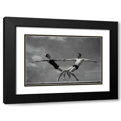 Graceastrenght 2.0 Black Modern Wood Framed Art Print with Double Matting by Arcos Aka, Antonio