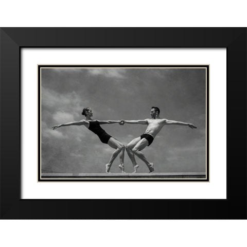 Graceastrenght 2.0 Black Modern Wood Framed Art Print with Double Matting by Arcos Aka, Antonio