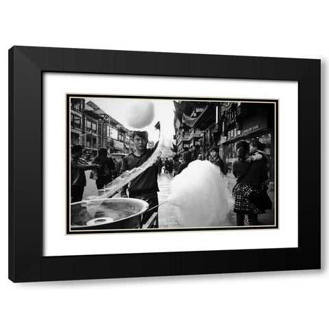 Shanghai,China.2013. Black Modern Wood Framed Art Print with Double Matting by Nakada, Hiroyuki