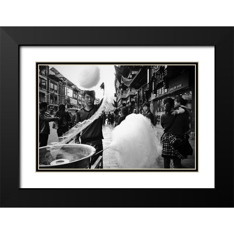 Shanghai,China.2013. Black Modern Wood Framed Art Print with Double Matting by Nakada, Hiroyuki
