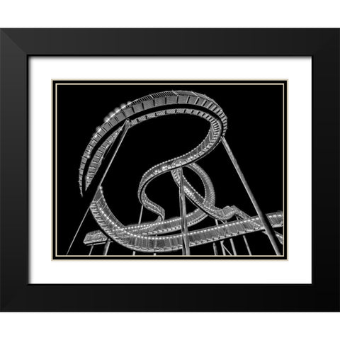 Lightsnake Black Modern Wood Framed Art Print with Double Matting by Schmidtke, Holger
