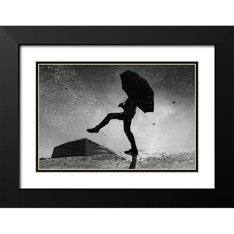 Skywalker Black Modern Wood Framed Art Print with Double Matting by Ajven