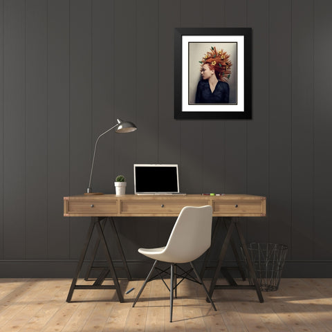 Autumn Black Modern Wood Framed Art Print with Double Matting by Lazarov, Dimitar