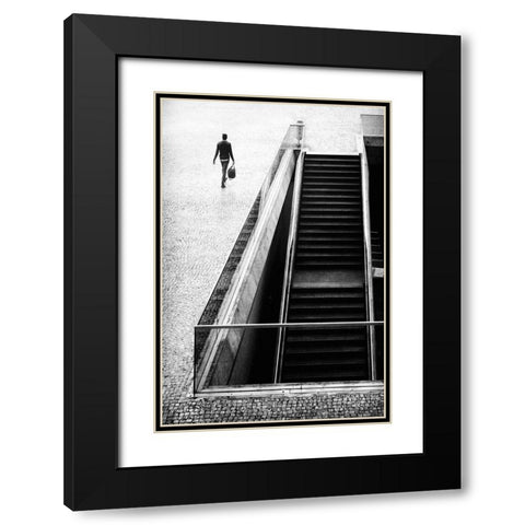 Ill Be Long Gone Black Modern Wood Framed Art Print with Double Matting by Mexia, Laura