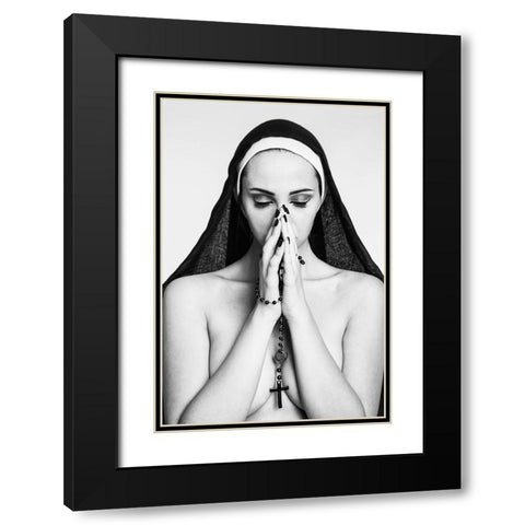 Sacred And Profane Black Modern Wood Framed Art Print with Double Matting by Genovesi, Igor
