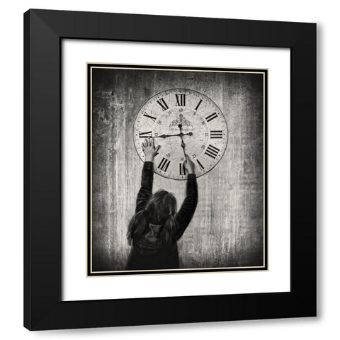 Please Move Faster-I Want To Grow Up !!! Black Modern Wood Framed Art Print with Double Matting by Depaepe, Yvette