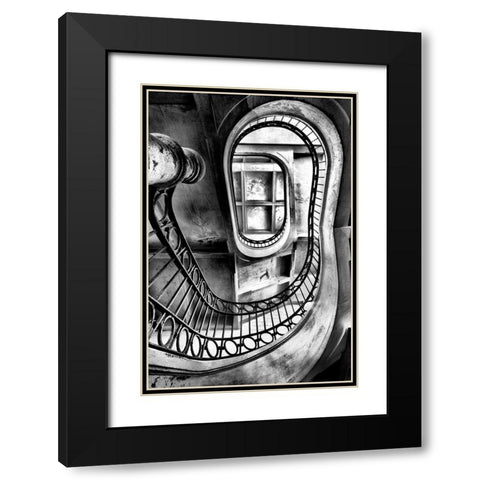 Senses Black Modern Wood Framed Art Print with Double Matting by P Neto, Filipe