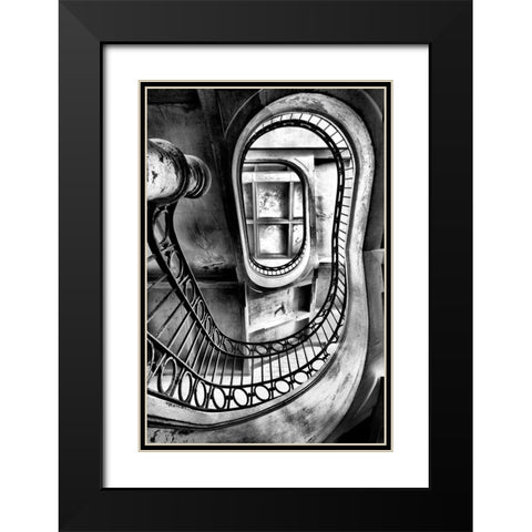 Senses Black Modern Wood Framed Art Print with Double Matting by P Neto, Filipe