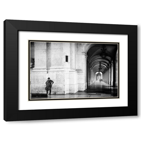 Icebreaker Black Modern Wood Framed Art Print with Double Matting by Mexia, Laura