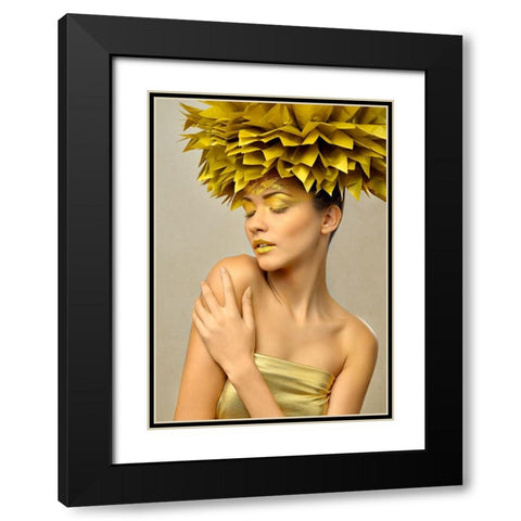 Gabi Black Modern Wood Framed Art Print with Double Matting by Tonov, Ivan