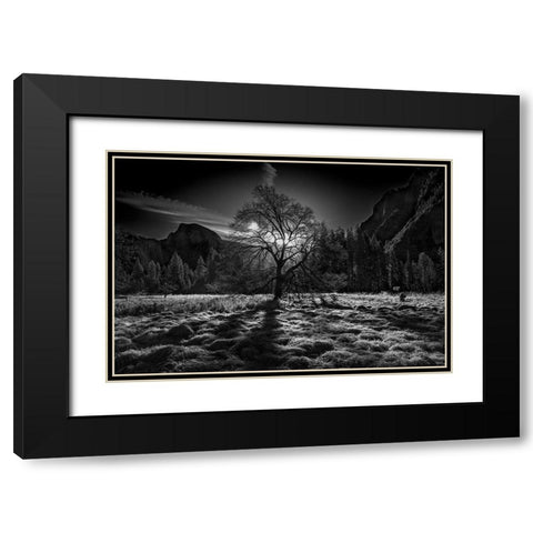 The Winter Spirit Black Modern Wood Framed Art Print with Double Matting by Chenglu, Simon