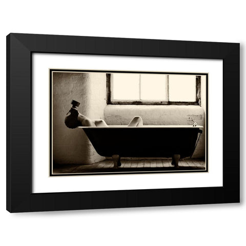 Decontamination Black Modern Wood Framed Art Print with Double Matting by Paul