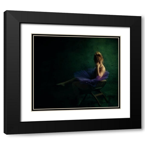 Deep Purple Black Modern Wood Framed Art Print with Double Matting by Sulistiawan, Hari