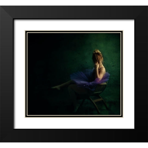 Deep Purple Black Modern Wood Framed Art Print with Double Matting by Sulistiawan, Hari