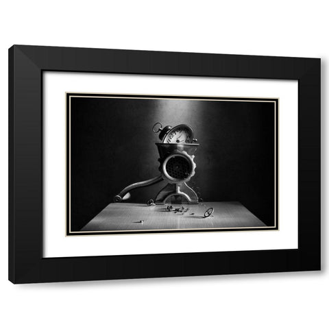 The End Of Time Black Modern Wood Framed Art Print with Double Matting by Ivanova, Victoria