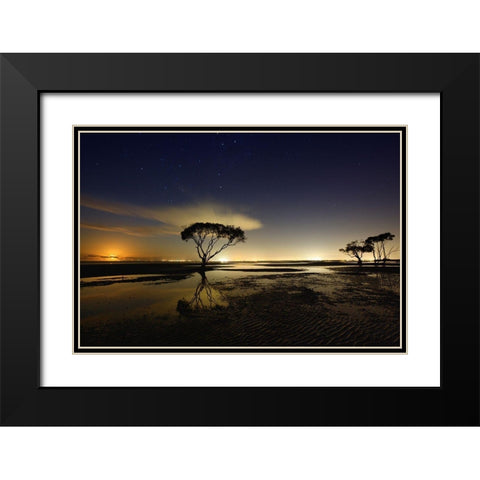Moonrise Black Modern Wood Framed Art Print with Double Matting by Brackstone, Mel