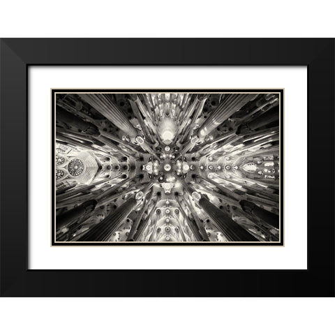 Artificial Forest - Sagrada Familia Black Modern Wood Framed Art Print with Double Matting by Bonnin Sebastia, Antonio