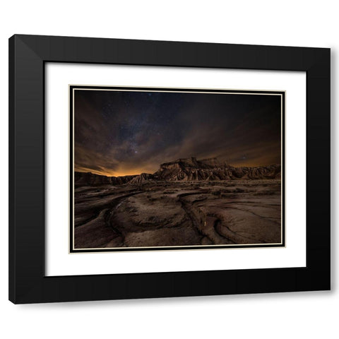 Night Wind Black Modern Wood Framed Art Print with Double Matting by Cia, Inigo