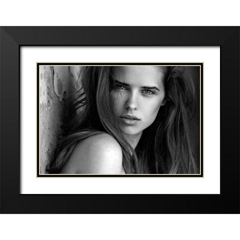 Katya Black Modern Wood Framed Art Print with Double Matting by Kasmasov, Valeriy