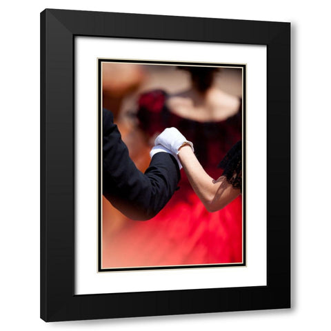 The Ballet Black Modern Wood Framed Art Print with Double Matting by Cametti Aspri, Daniele