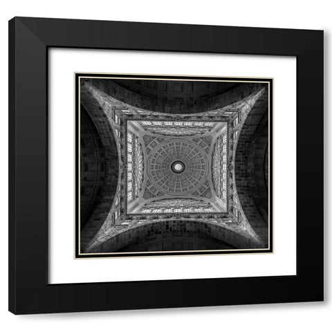 The Dome Black Modern Wood Framed Art Print with Double Matting by Van Den, Jef