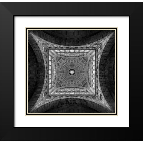 The Dome Black Modern Wood Framed Art Print with Double Matting by Van Den, Jef