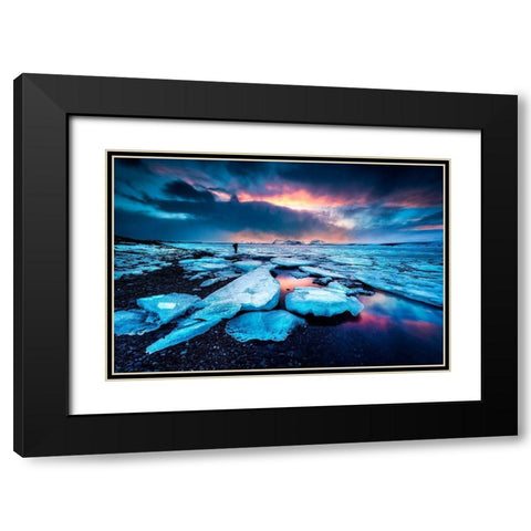 Badlands Iii Black Modern Wood Framed Art Print with Double Matting by Martin Castan, David