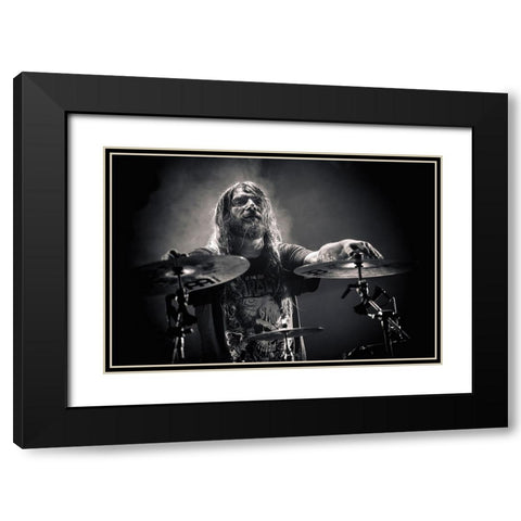 Loudblast Black Modern Wood Framed Art Print with Double Matting by Unknown