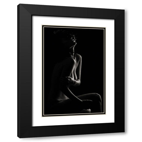 Sensual Beauty Black Modern Wood Framed Art Print with Double Matting by Krystynek MQEP, Martin