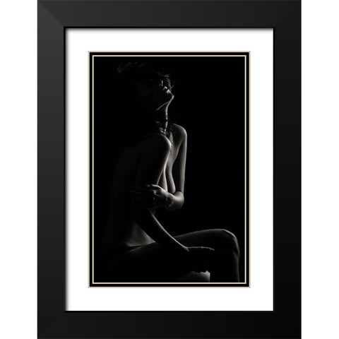 Sensual Beauty Black Modern Wood Framed Art Print with Double Matting by Krystynek MQEP, Martin