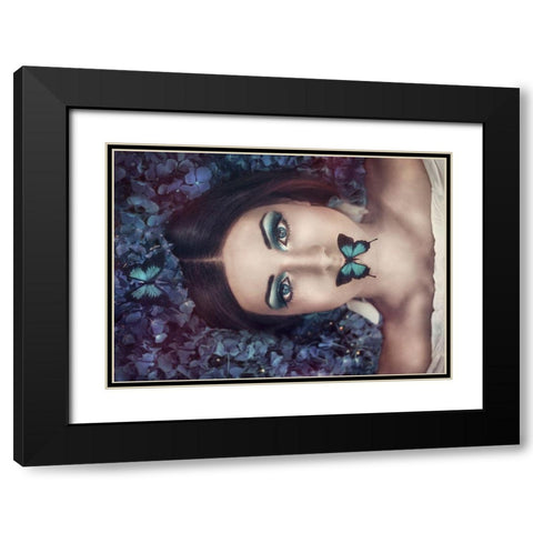 Moonlight Dance Black Modern Wood Framed Art Print with Double Matting by Glaskova, Antonia