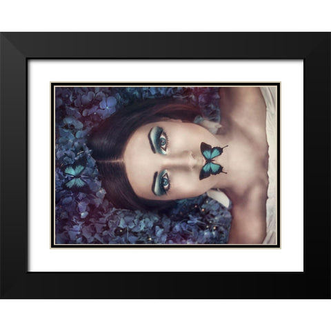 Moonlight Dance Black Modern Wood Framed Art Print with Double Matting by Glaskova, Antonia