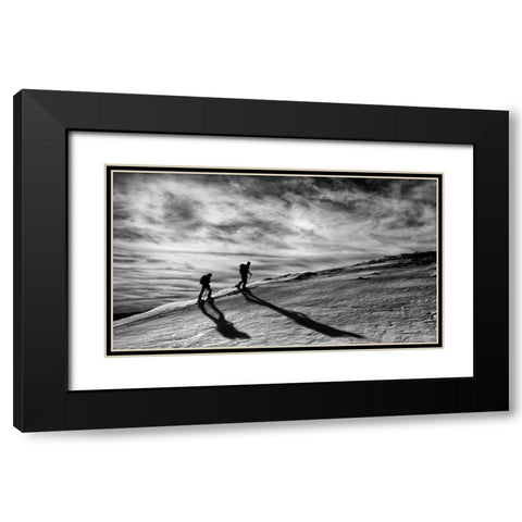 Step By Step Black Modern Wood Framed Art Print with Double Matting by Rebro, Marcel