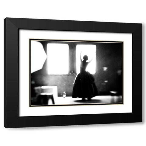 Ballade Pour Adeline Black Modern Wood Framed Art Print with Double Matting by Lee, Hengki