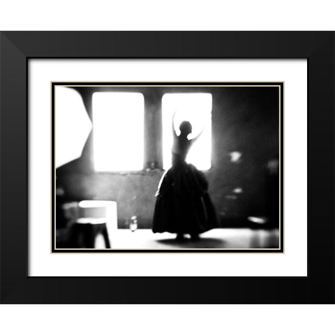 Ballade Pour Adeline Black Modern Wood Framed Art Print with Double Matting by Lee, Hengki