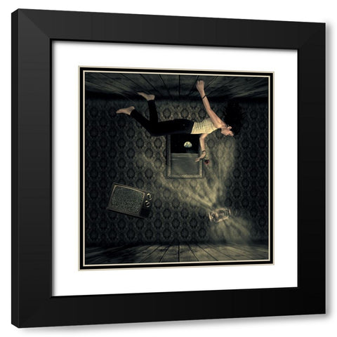 Hampa Udara Black Modern Wood Framed Art Print with Double Matting by Langelo, Donaldo