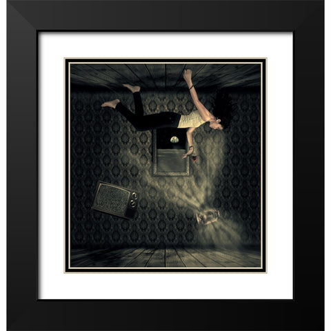 Hampa Udara Black Modern Wood Framed Art Print with Double Matting by Langelo, Donaldo