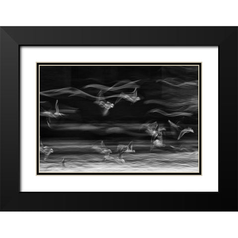 The Boundary Between Reality And Fantasy Black Modern Wood Framed Art Print with Double Matting by Bakhtari Bonab, Ebrahim