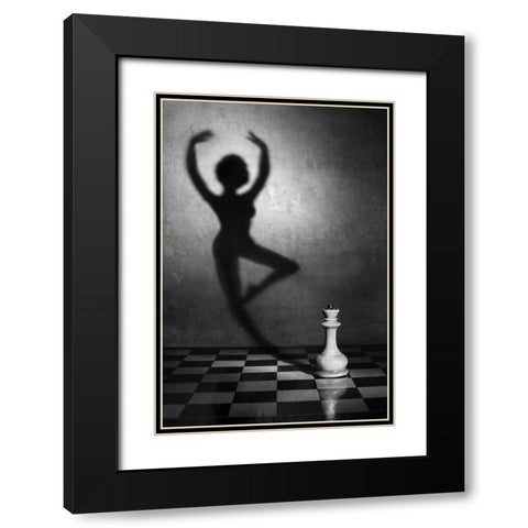 Her Dream Black Modern Wood Framed Art Print with Double Matting by Ivanova, Victoria