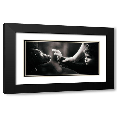 The Only Thing We Have To Fear... Black Modern Wood Framed Art Print with Double Matting by Knartist