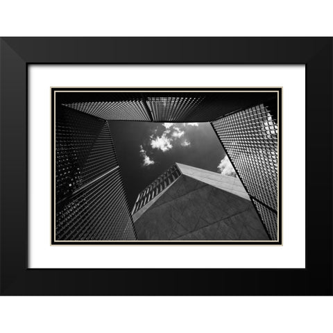 The House Of The Clouds Black Modern Wood Framed Art Print with Double Matting by P Neto, Filipe