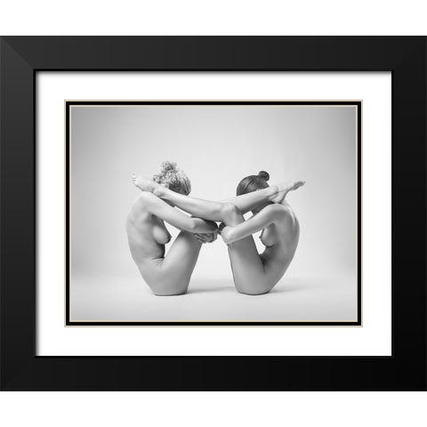 Equlibrium Black Modern Wood Framed Art Print with Double Matting by Branicki, Arkadiusz