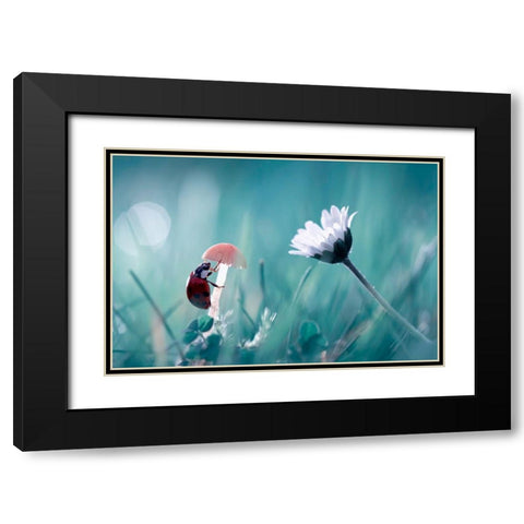 Speed Dating Black Modern Wood Framed Art Print with Double Matting by Bravin, Fabien