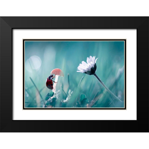 Speed Dating Black Modern Wood Framed Art Print with Double Matting by Bravin, Fabien